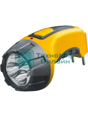 Фонарь Navigator NPT-CP03-ACCU Пласт. 4LED, прям. зар-ка, акк.4В, 500мА·ч.