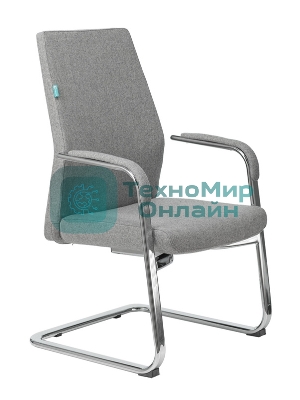 Кресло офисное Бюрократ JONS-LOW-V/CASHGREY на полозьях серый