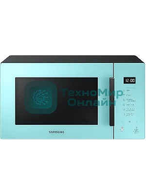 Микроволновая печь Samsung MG23T5018AN/BW голубой, 23 л, 800 Вт, переключатели - сенсор