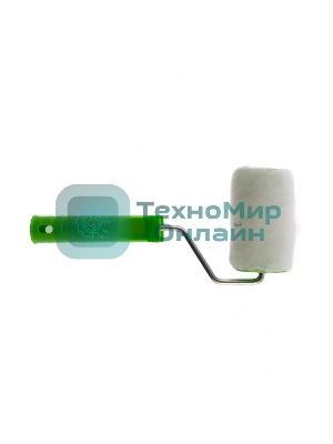 Валик Сибртех Искусственный мех с ручкой, 100 мм, ворс 15 мм, D 48 мм, D руч. 6 мм, полиэстер