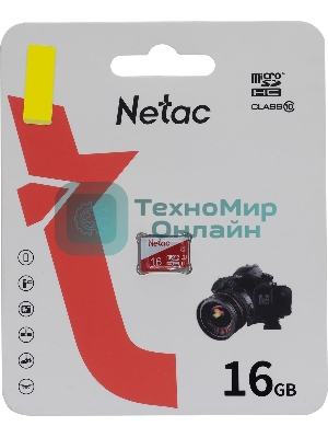 Флеш карта microSDHC 16Gb Netac P500 ECO (50/95 Mb/s, no adapter) (NT02P500ECO-016G-S)
