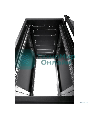 Шкаф телекоммуникационный напольный 18U (600x800) дверь стекло, черный (ШТК-М-18.6.8-1ААА-9005)