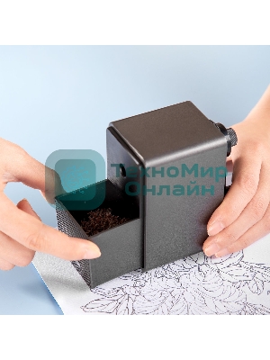 Точилка для карандашей механическая Deli 71160Black, 1 отверстие, пластик, черный