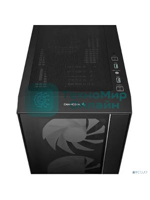 Компьютерный корпус Deepcool MATREXX 55 V4 без БП, боковое окно (закаленное стекло), 3xARGb LED 140мм вентилятора спереди, 1xARGb LED 120мм вентилятор сзади, черный, ATX