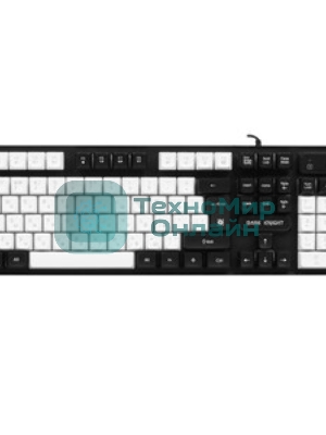 Клавиатура проводная Defender Dark Knight R GK-077, USB, черный/белый