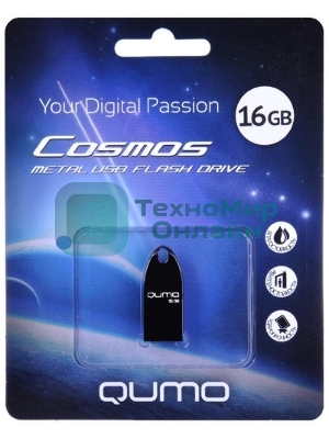 Флешка USB 2.0 QUMO 16Gb, Cosmos QM16GUD-Cos