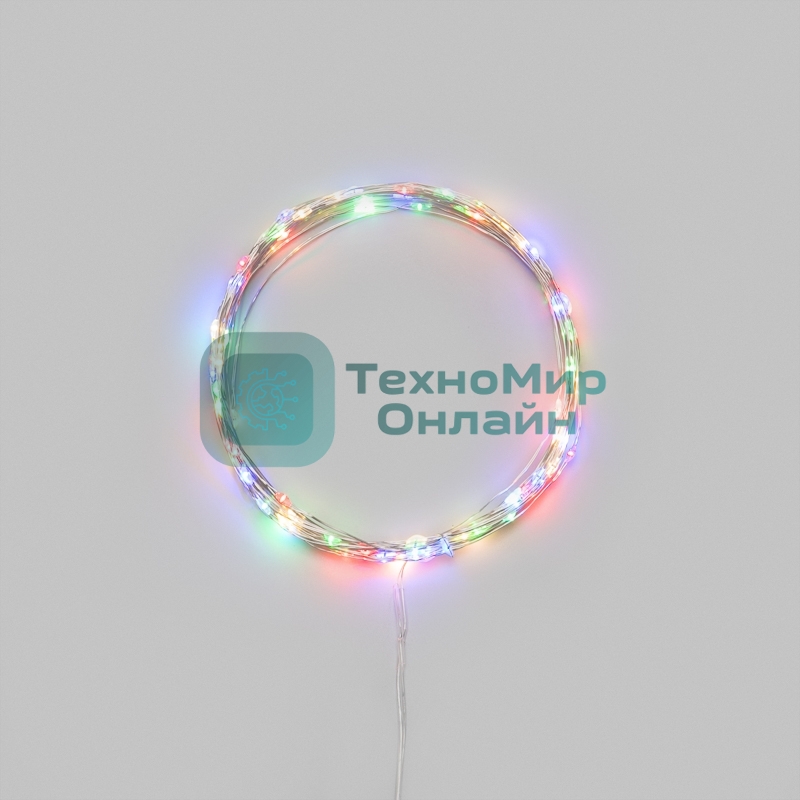 Гирлянда светодиодная Роса 10м 100 LED МУЛЬТИКОЛОР IP20 3хАА (в комплект не входят) NEON-NIGHT