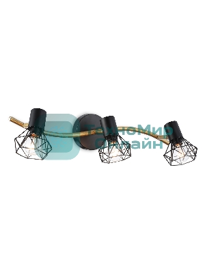 Светильник Ambrella light TR8657/3 BK/GD черный/золото E14/3 max 60W 550*100*185