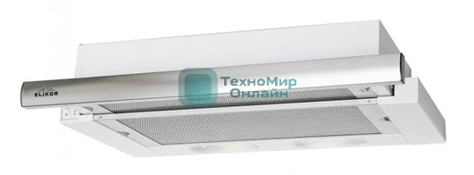Вытяжка встраиваемая Elikor Интегра 60П-400-В2Л белый/нержавеющая сталь