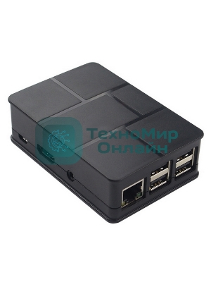 Корпус ACD черный ABS Plastic Case Brick style w/Camera cable hole for Raspberry Pi 3