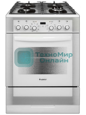 Плита комбинированная Gefest ПГЭ 6502-03 0242 белый, конфорок 4 газовых, духовка 55 л, 60 см x 85 см x 60 см
