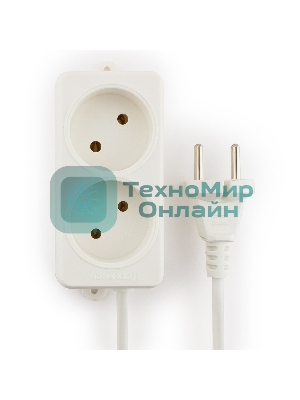 Сетевой фильтр Гарнизон EL-NL2-W-2, 2 розетки, допустимый ток 10А, длина 2 м.