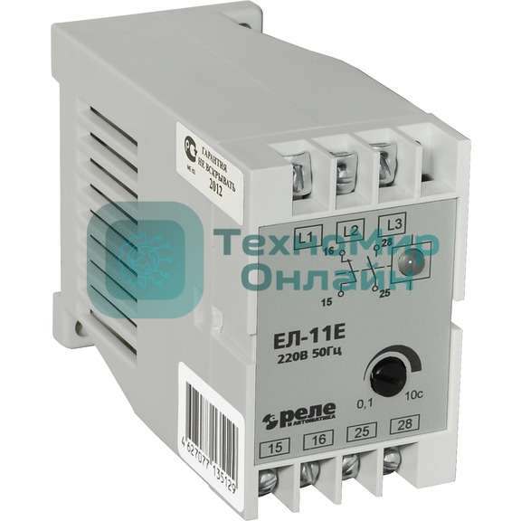 Реле контроля фаз ЕЛ-11Е 380В 50Гц Реле и Автоматика A8222-77135136