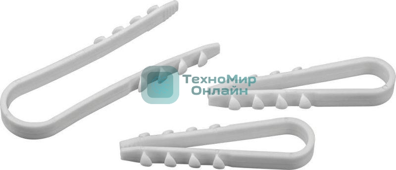 Дюбель-хомут Navigator NCU-11-18-55-50/WH для круглого кабеля белый (уп. 50 шт)