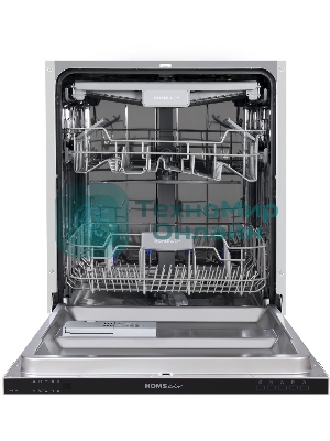 Встраиваемая посудомоечная машина HOMSair DW67M, черный, 59.8 см, 14 компл., 47 дБ, класс A++