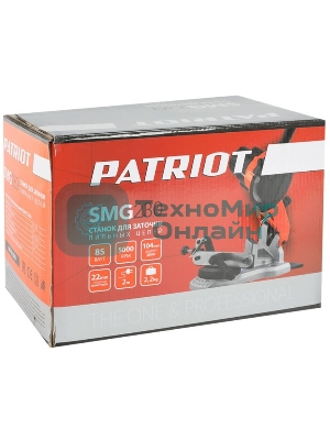 Министанок заточной электрический PATRIOT SMG 230, мощность 85Вт, об/мин 5000, угол 35°, диаметр точильного диска 104мм