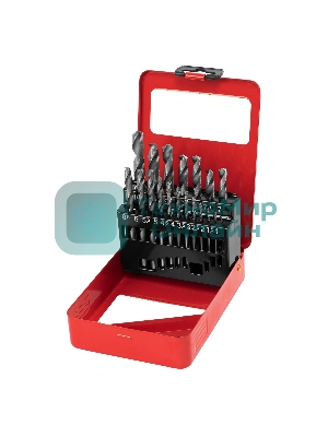 Набор сверл Matrix по металлу 1-10 мм hss 19 шт метал. коробка цил. хвостовик