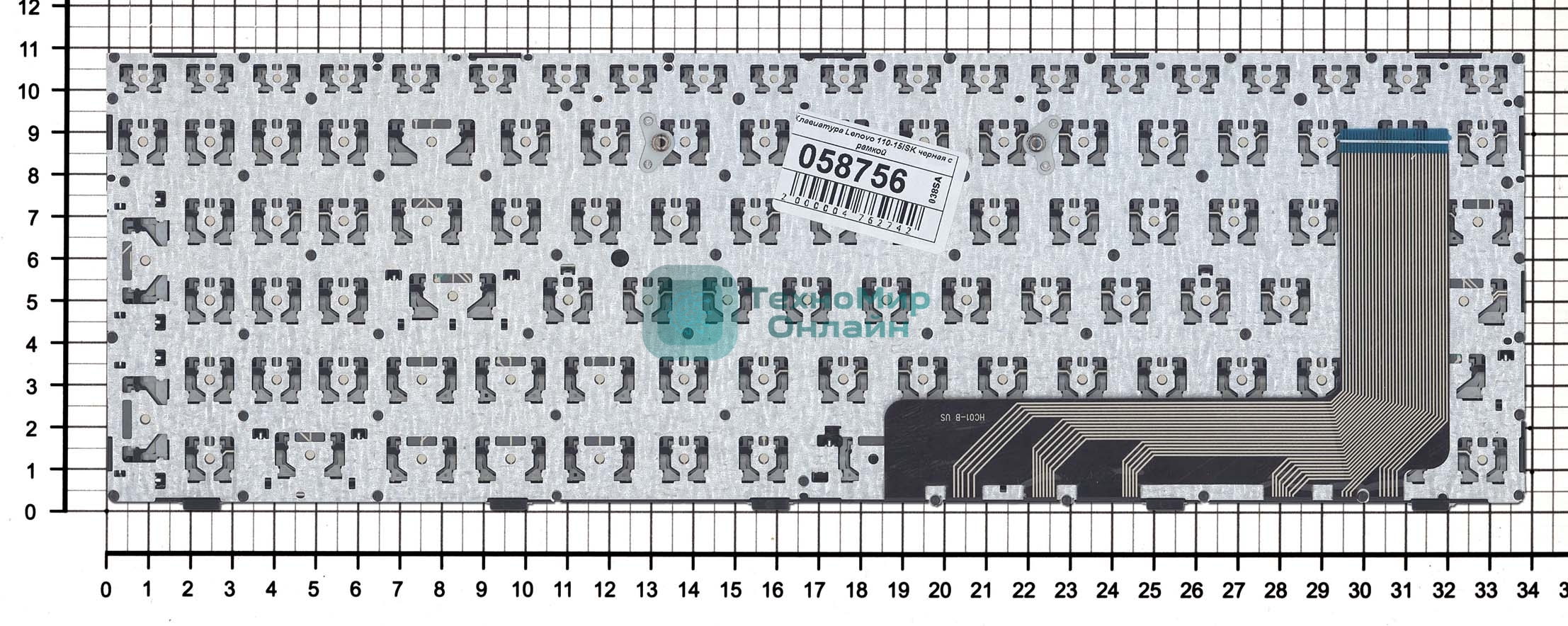 Клавиатура для ноутбука Lenovo IdeaPad 110-15ISK 110-17ACL черная с рамкой
