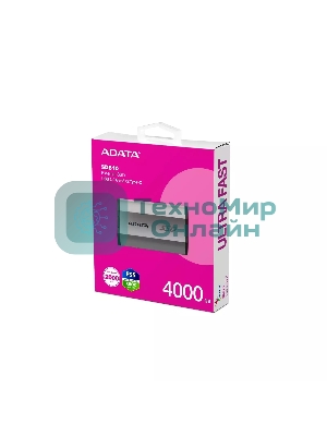 Внешний SSD ADATA SD810, 4Tb, USB 3.2 Gen 2x2 Type-C, R/W 2000/2000, серебристый