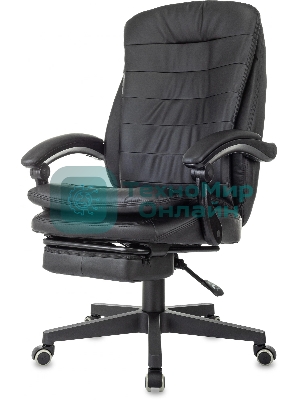 Кресло Бюрократ T-9950MSG-F/BLACK-PU черный, экокожа