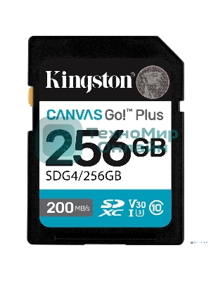 Флеш карта SDXC 256Gb Kingston SDG4/256Gb Canvas Go! Plus V30