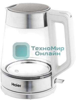 Чайник электрический Haier HK-500 1.7л. 2200Вт серый/белый корпус: стекло/пластик (TD0029955RU)
