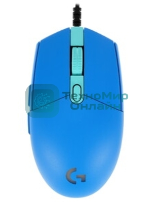 Мышь проводная Logitech G102 LIGHTSYNC синий, 8000 dpi, USB, кнопки - 6