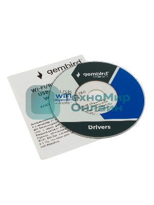 Сетевой адаптер WiFi+Bluetooth Gembird WNP-UA-012, 900 Мбит, 2.4/5 ГГц, USB, 802.11b/a/g/n/ac/ax, AIC8800M80