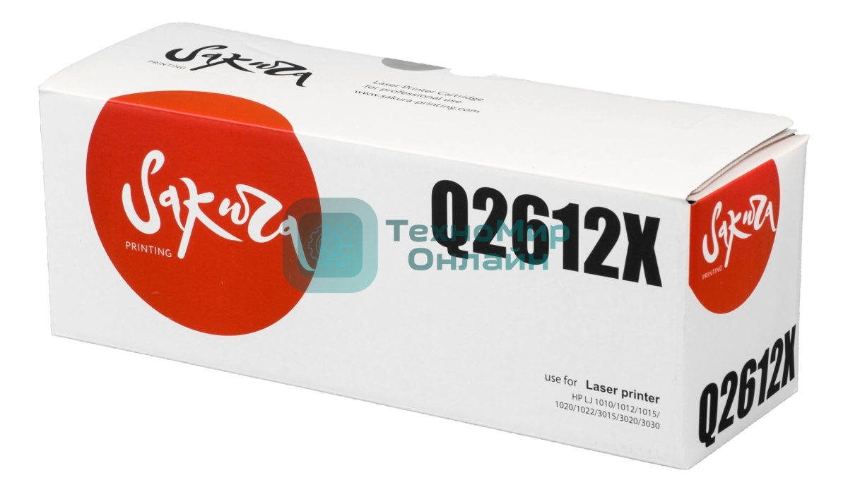 Картридж лазерный Sakura Q2612X для HP LJ 1010/1012/1015/1020/1022/3015/3020/3030, черный, 3000 к.