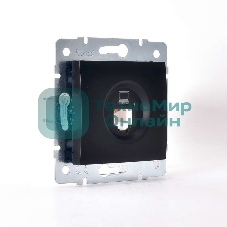 Механизм розетки компьютерн. 1-м СП KARINA RJ45 черный бархат LEZARD 707-4288-139