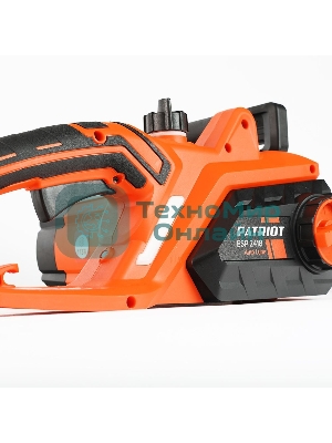 Пила цепная электрическая Patriot ESP 2418, 2400Вт, 18'/45 см, 3/8, 1,3мм 62 зв, плавный пуск, бесключевая натяжка цепи, термозащита