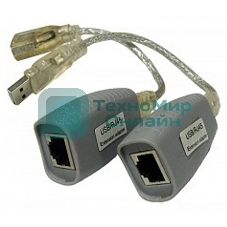 Удлинитель USB 1.1 интерфейса для клавиатуры и мыши по кабелю витой пары (CAT5/5e/6) до 100м, USB звуковые платы и т.д. до 70м