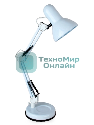 Светильник настольный Camelion KD-313 C01 белый 230V 60W, E27 13639