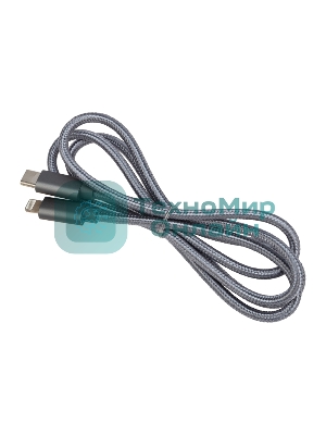 Кабель Rexant Type-C - Lightning PD/1м/nylon/gray