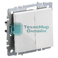 Выключатель 2-кл. IEK BRITE 10А ВС10-2-0-БрБ белый