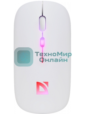 Мышь беспроводная Defender Touch MM-997 белый, 1600 dpi, радиоканал, Bluetooth, USB, кнопки - 4