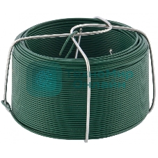 Проволока с ПВХ покрытием Сибртех, зеленая 0,9 мм, длина 50 м