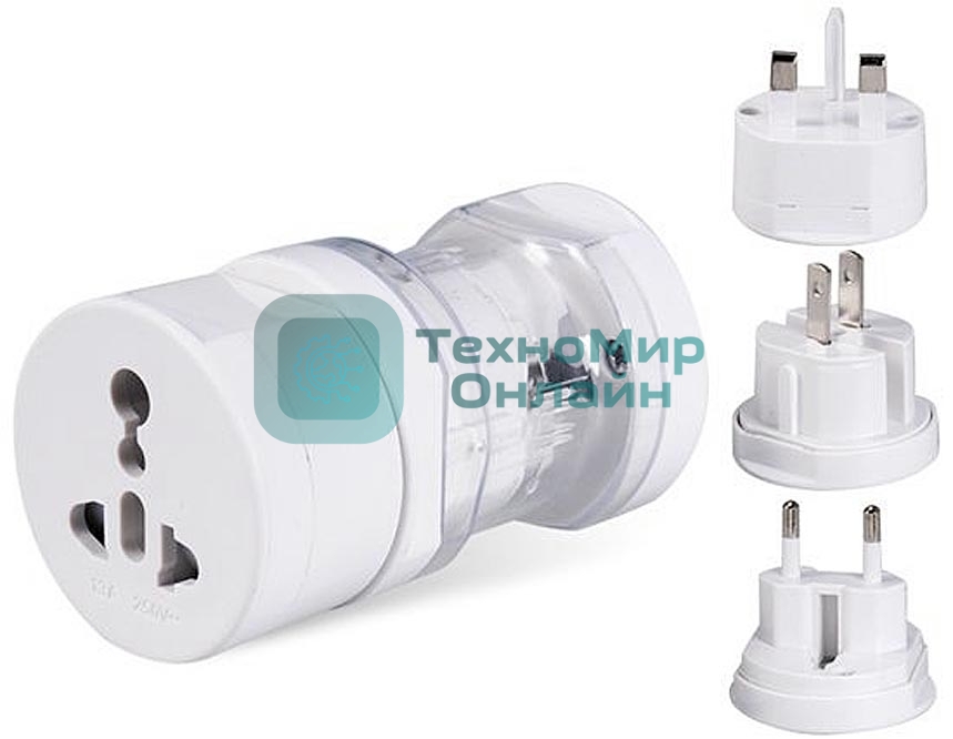 Сетевой универсальный переходник RL-008 Англия-Америка-Европа (3x1)