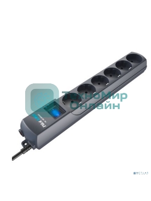 Сетевой фильтр Surge protector Pilot S Max (5 euros + 1GP), 15A/3.5kVA, automatic, 5 m, graphite