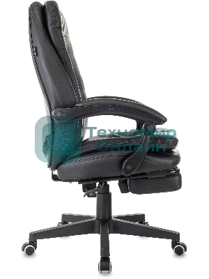 Кресло Бюрократ T-9950MSG-F/BLACK-PU черный, экокожа