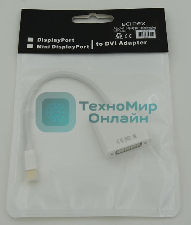 Переходник Display port mini (male) to DVI (female)