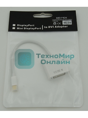 Переходник Display port mini (male) to DVI (female)