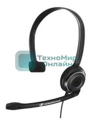Гарнитура проводная Sennheiser PC 7 USB моно накладная закрытая 42-17000Гц 2м USB 95дБ микрофон 90-15000Гц