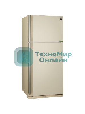 Холодильник Sharp SJ-XE55PMBE бежевый двухкамерный 388/148л морозилка сверху, No Frost