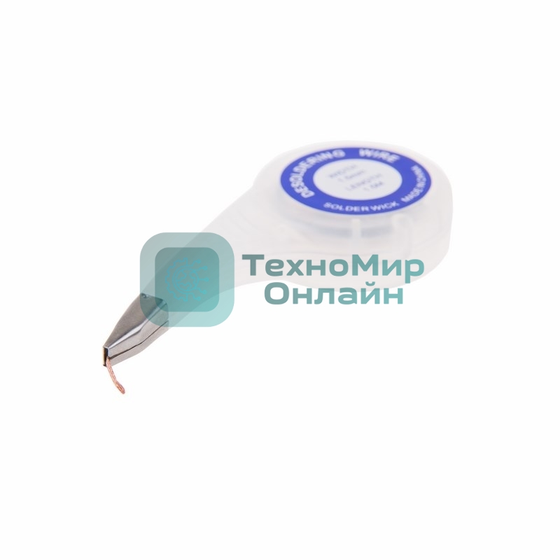 Оплетка для удаления припоя Rexant, медная, 1.0 мм x 1.5 м, диспенсер