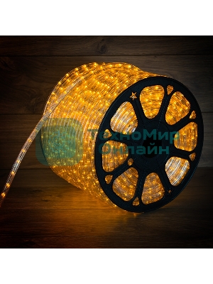 Дюралайт Neon-night LED, постоянное свечение (2W) - желтый, 36 LED/м, бухта 100м