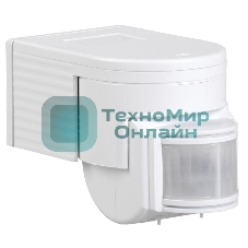 Датчик движения IEK LDD10-012-1100-001ДД 012 белый, макс. нагрузка 1100Вт, угол обзора 180град., дальность 12м, IP44