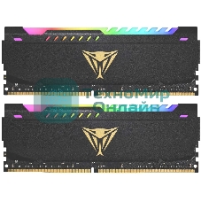 Оперативная память Patriot Viper Steel, DDR4, 16GB (2x8GB), 3600MHz, CL20, DIMM, с радиатором, RGB, черный