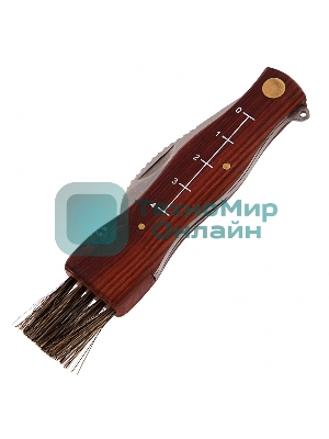 Нож грибника складной Palisad 145 мм, деревянная рукоятка