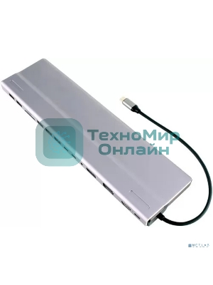 Адаптер VCOM TypeC -->3*USB3.0+2*USB2.0+VGA+RJ45+SD+TF+AUD+HDMI+DP+2*USB3.1 Data+PD